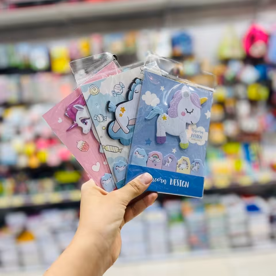 پستیت جدا کننده طرح یونیکرن همراه با استیک نوت فانتزی سایز بزرگ