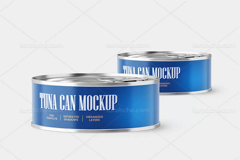 موکاپ لایه باز تن ماهی | گرافیک با طعم تربچه