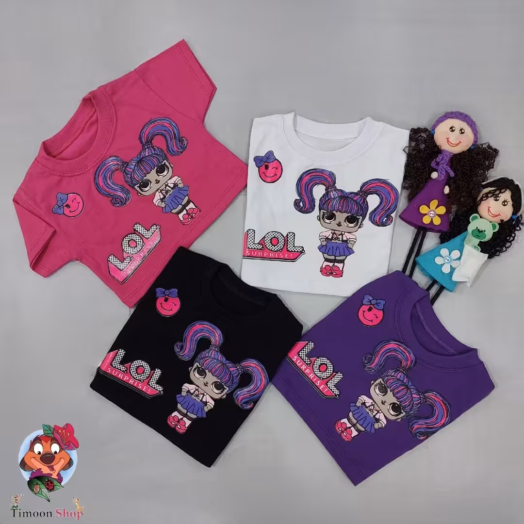 کراپ بچگانه  سوپر پنبه لاکرا مدل LOL مناسب 1 تا 16 سال