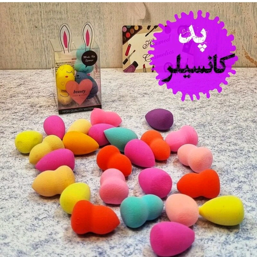پد کانسیلر کیفیت فوق العاده 4 تکه(مناسب پخش کانسیلر کرم پودر)(آرایشی شین بیوتی)