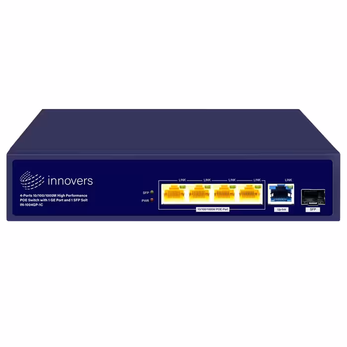 سوئیچ 4 پورت PoE گیگابیت اینوورس IN-1004GP-1C
