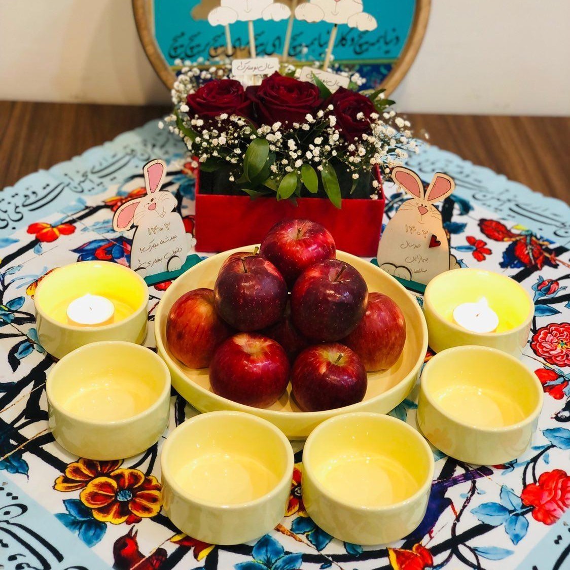 هفت سین سرامیکی رنگی دستساز در رنگ های متفاوت