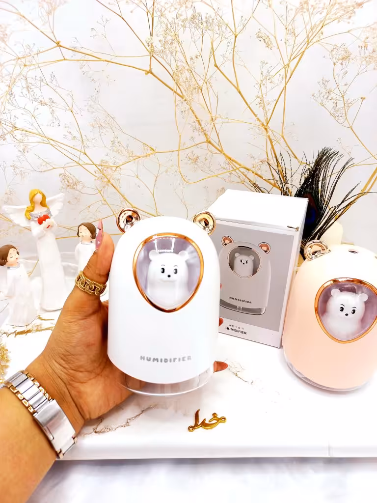 دستگاه بخور سرد عروسکی طرح خرس چراغ دار حجم 300 میل |پخش عمده