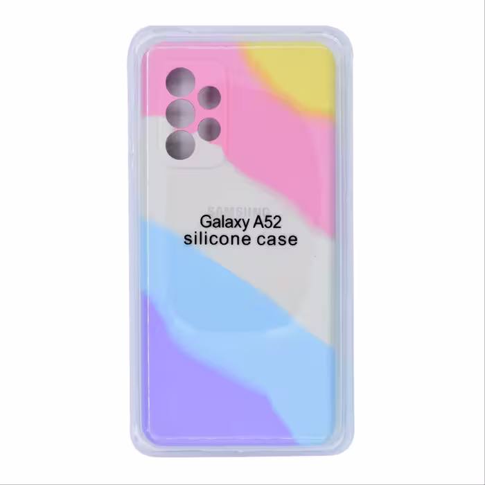 قاب گوشی سامسونگ Galaxy A52 سیلیکونی مدل RN رنگین کمانی آبرنگی