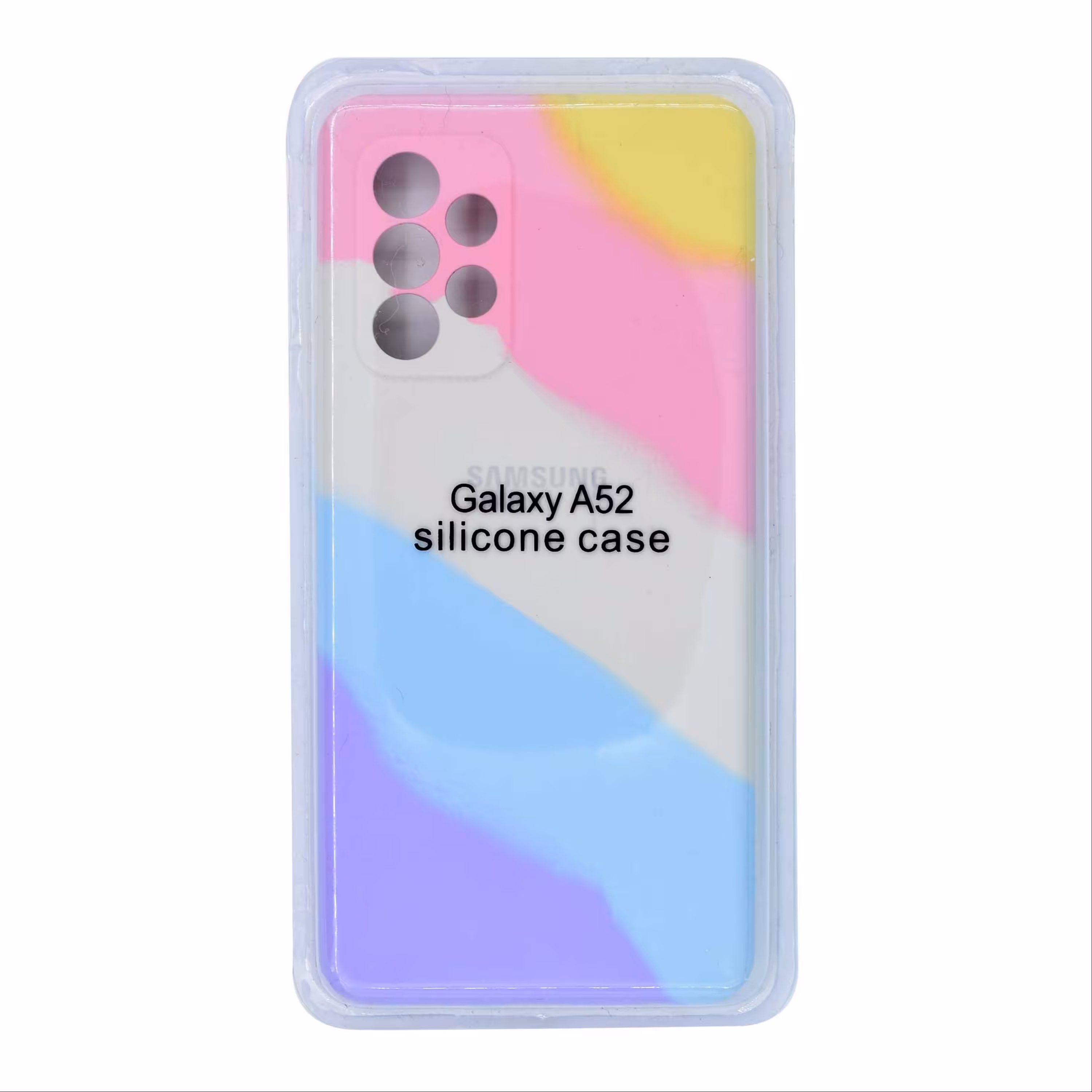 قاب گوشی سامسونگ Galaxy A52 سیلیکونی مدل RN رنگین کمانی آبرنگی