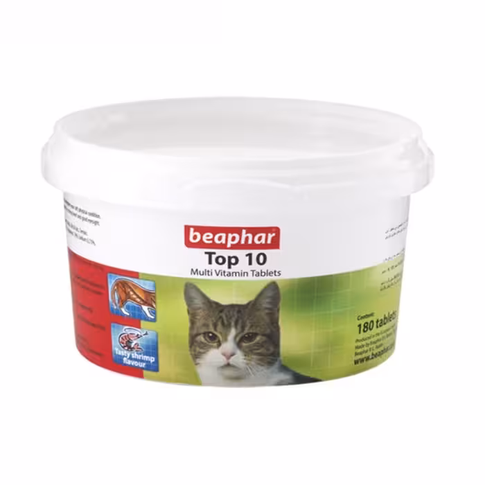 قرص مولتی ویتامین گربه تاپ تن بیفار بسته 180 عددی