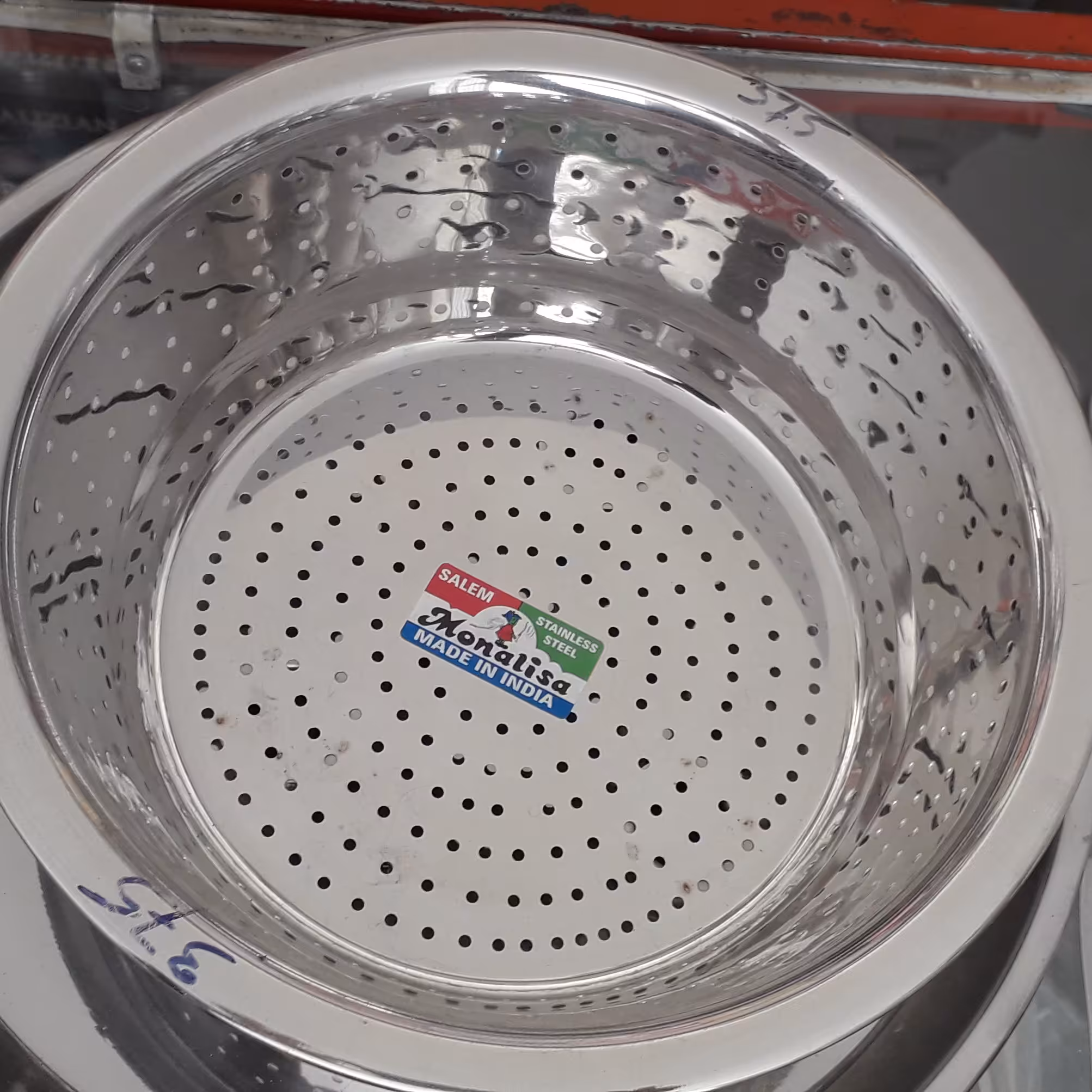آبکش و سبد استیل ،سایز(1)، هندی،بدون دسته و پایه دار،270 گرمی،قطر 22و ارتفاع8 cm