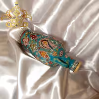 کوزه سفالی  میناکاری شده 