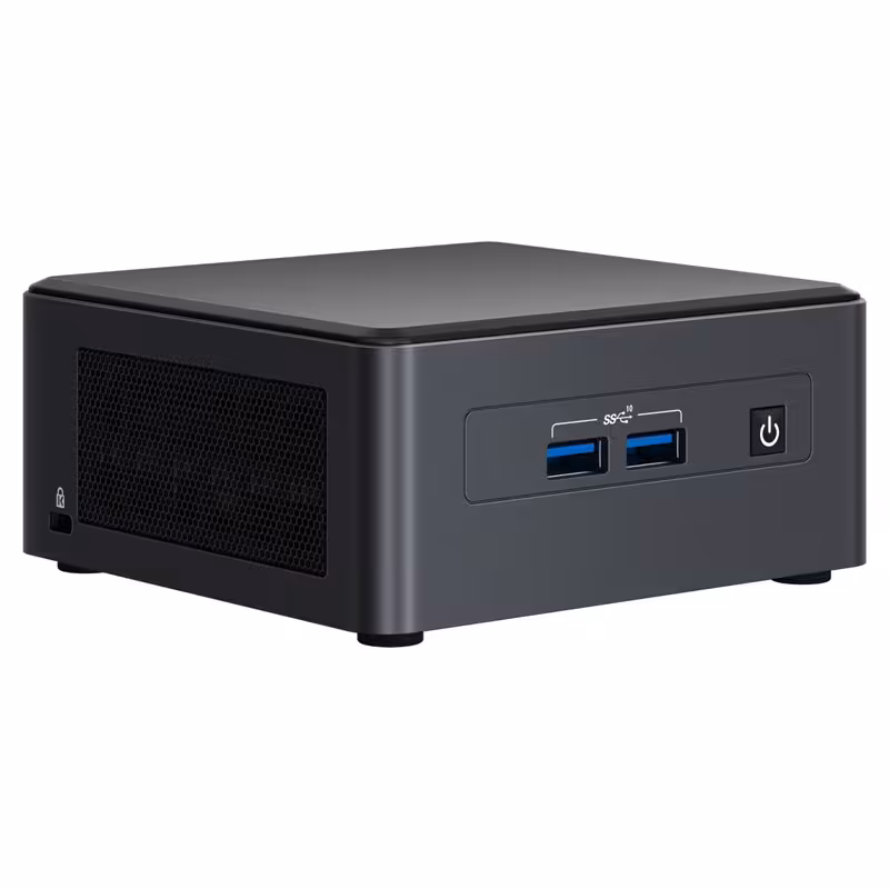 مینی پی سی اینتل مدل NUC11TNHi7 پردازنده Corei7-1165G7 رم 32GB حافظه 1TB HDD گرافیک Intel