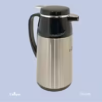 فلاکس 1.3 لیتر استیل دکمه‌ای شیشه‌ای صورتی مدل UN-1816 یونیک | کیفیت و زیبایی