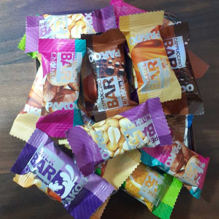 شکلات کاکائویی پاکوبار، نوقا مخلوط روکش کاکائو چیچک (1000 گرمی)