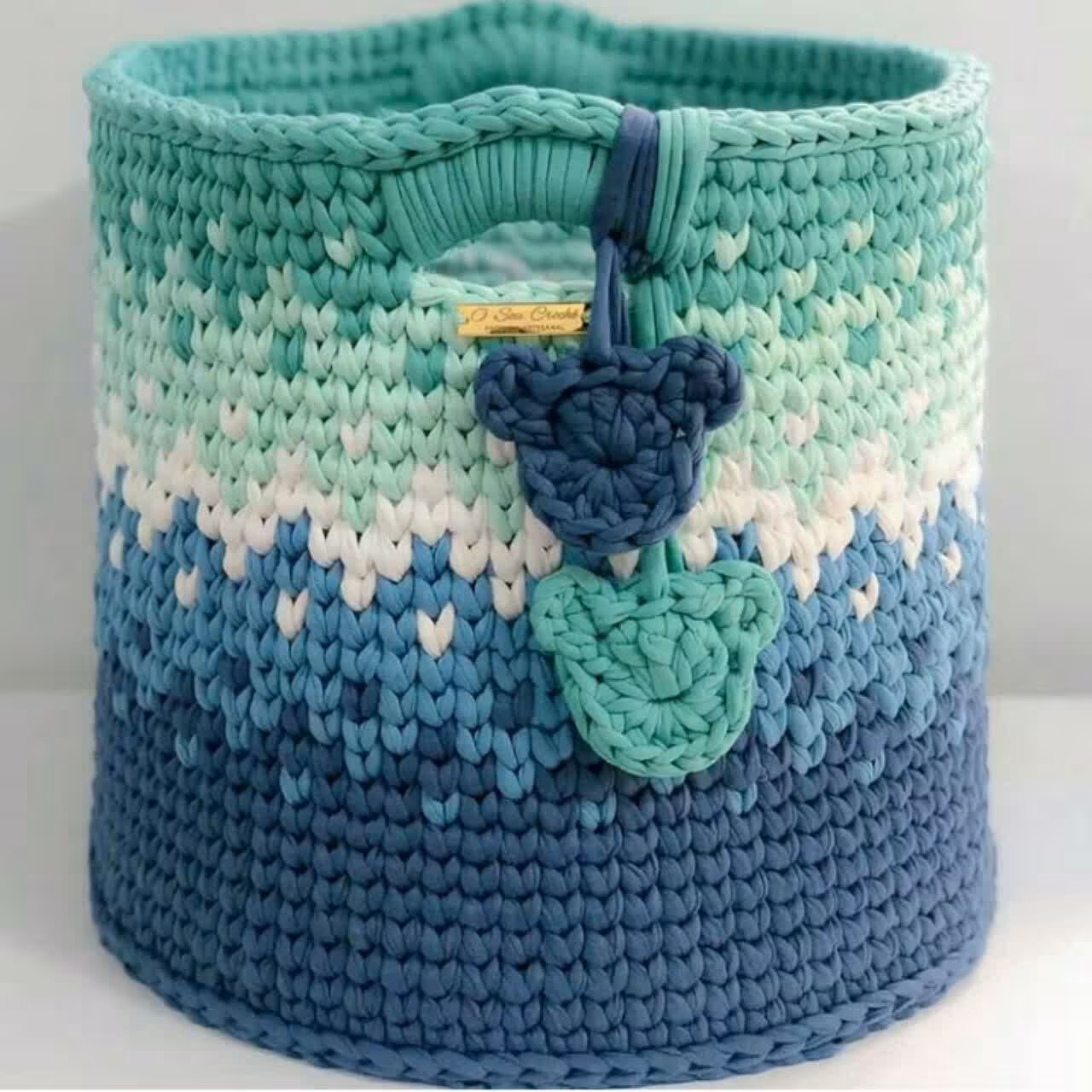 سبد تریکو بزرگ مناسب اسباب بازی