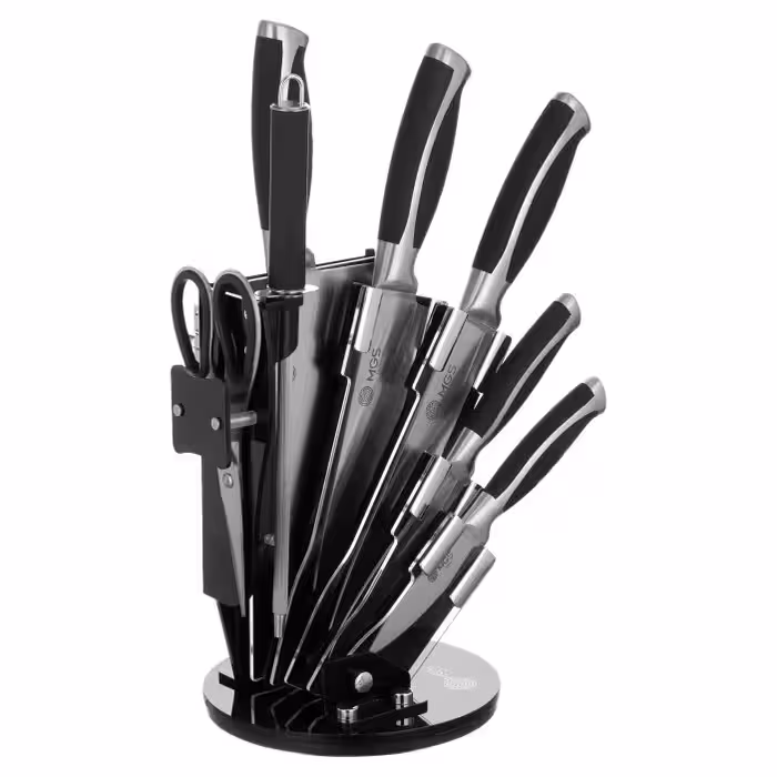 سرویس چاقو آشپزخانه 9 پارچه ام جی اس مدل KS-9020B