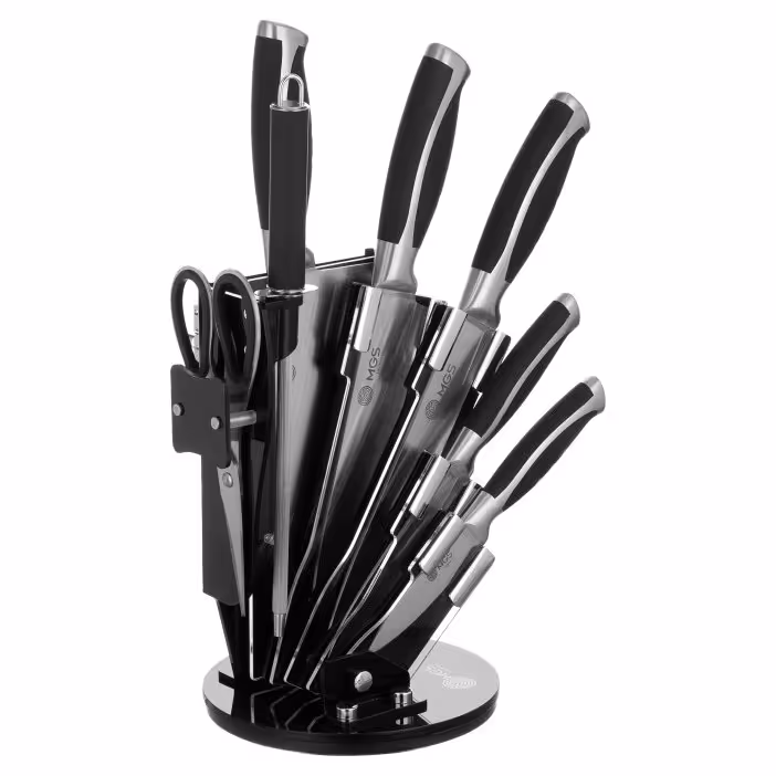 سرویس چاقو آشپزخانه 9 پارچه ام جی اس مدل KS-9020B