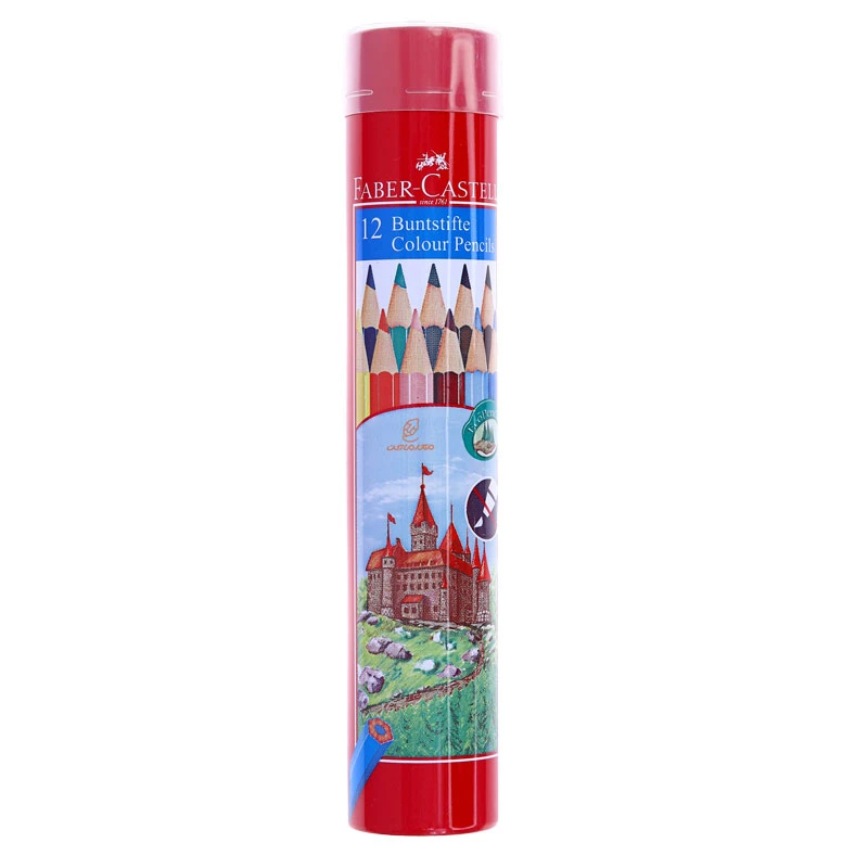 مداد رنگی 12 رنگ استوانه ای کلاسیک فابرکاستل FABERCASTELL
