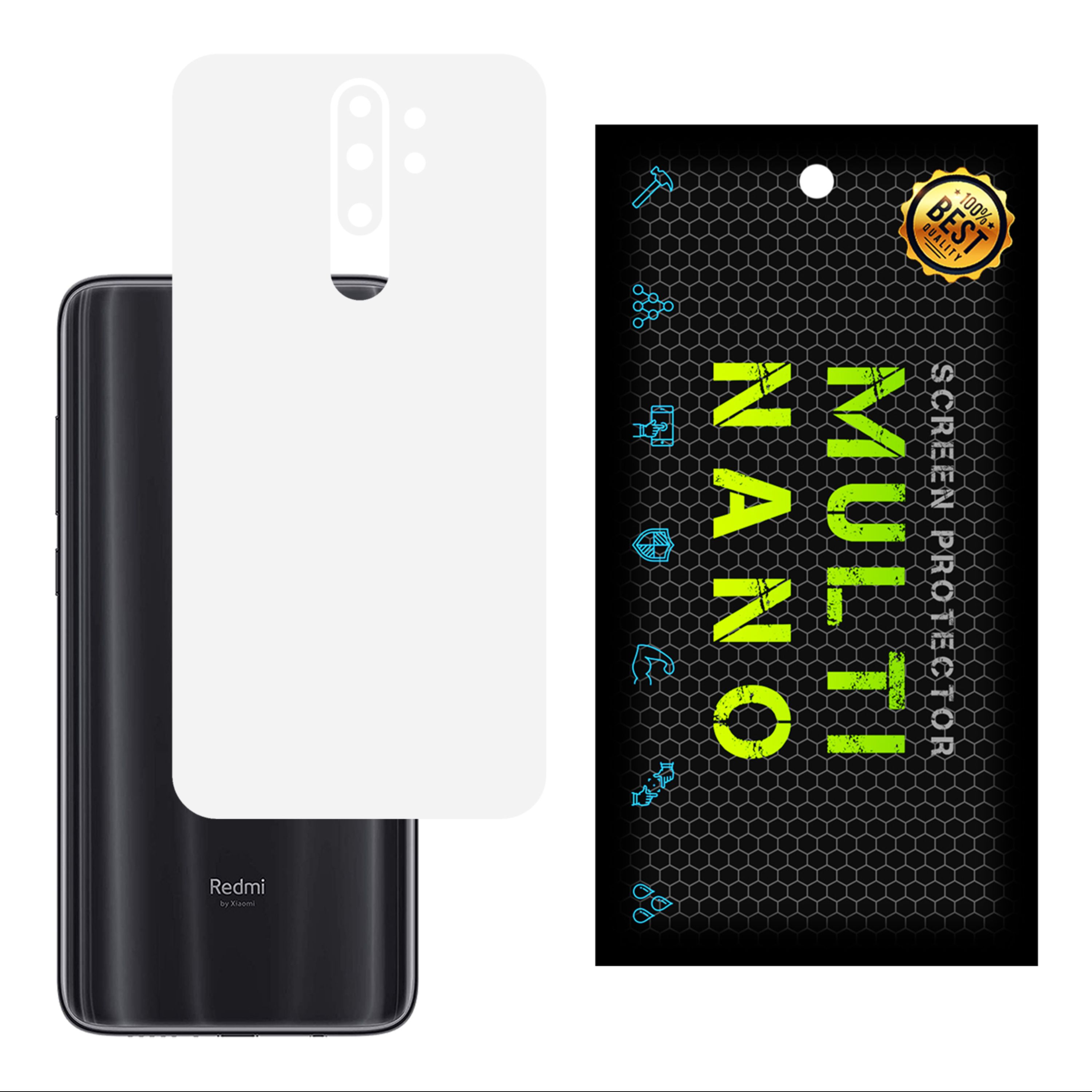 برچسب پوششی MultiNano مدل X-F1M- White برای پشت موبایل شیامیRedmi  Note8 Pro  