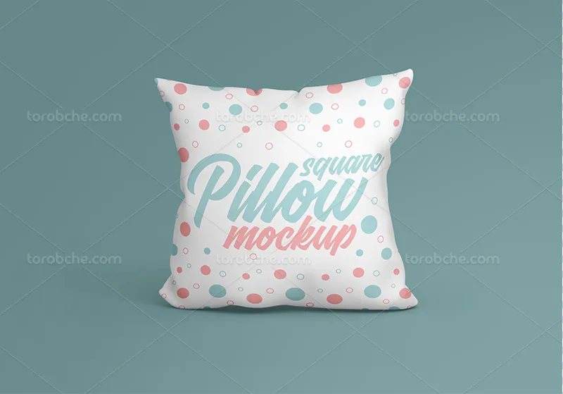 موکاپ لایه باز بالش مربعی | گرافیک با طعم تربچه