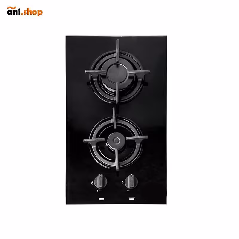 اجاق گاز صفحه ای شیشه ای دو شعله مدل توکار