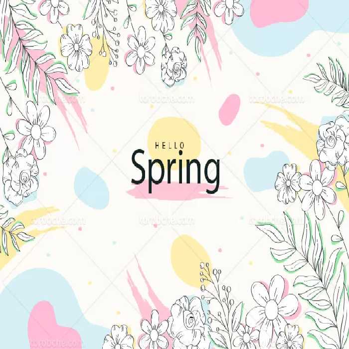 وکتور بک گراند بهاری | گرافیک با طعم تربچه