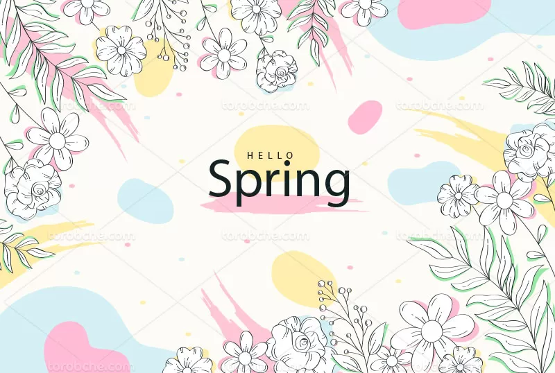 وکتور بک گراند بهاری | گرافیک با طعم تربچه