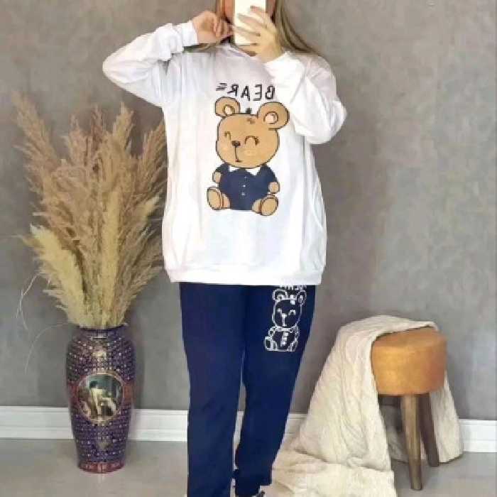 هودی و شلوار دورس پنبه خرسی