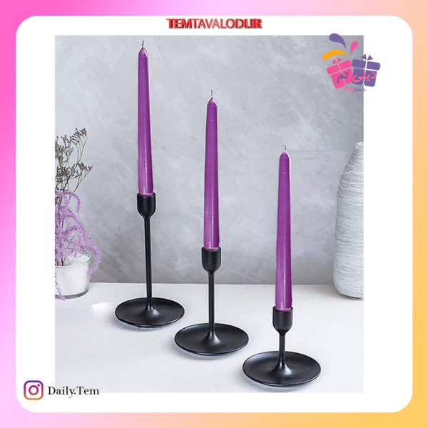 شمع قلمی 20 سانت بنفش