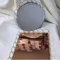 سینی آینه ای شامپاینی مدل المپیک کیفیت درجه یک 