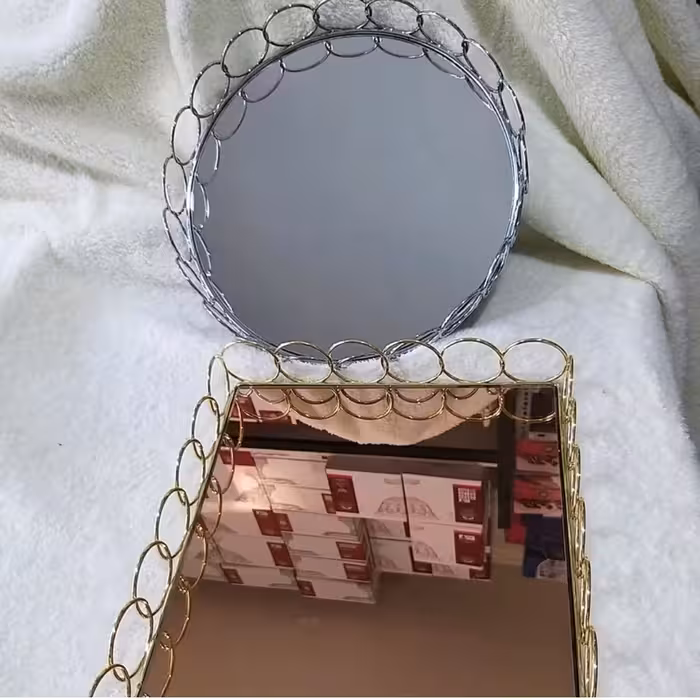 سینی آینه ای شامپاینی مدل المپیک کیفیت درجه یک 