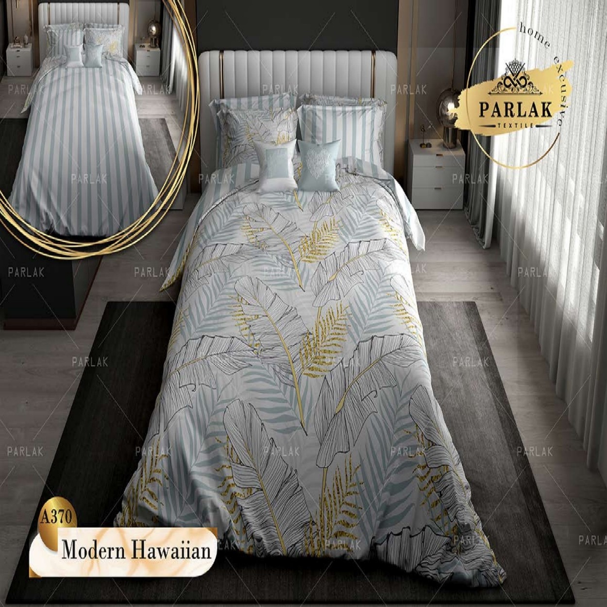 سرویس روتختی پارلاک کد A-370 دونفره 8 تکه دو رو 