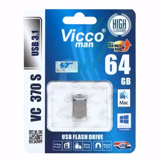 فلش مموری ویکومن مدل VC370 S USB3.1 ظرفیت 64 گیگابایت