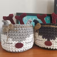 سبد تریکو مدل گوزن خواب آلو