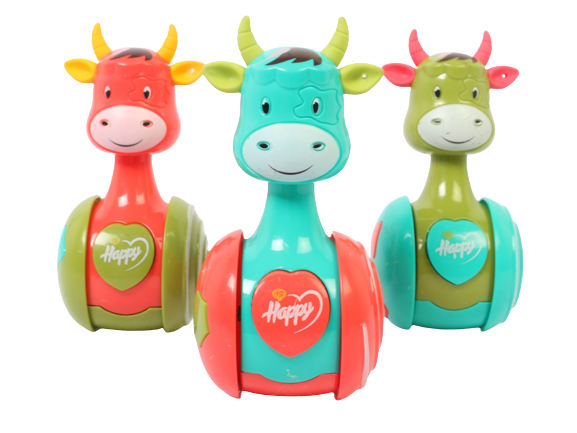 گاو جغجغه ای، تعادلی و چرخ دار اسباب بازی