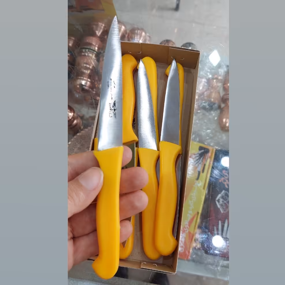 چاقو ی دسته زرد 
