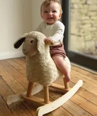 راکر کودک چوبی طرح بره خندان  little bird  مدل 3051