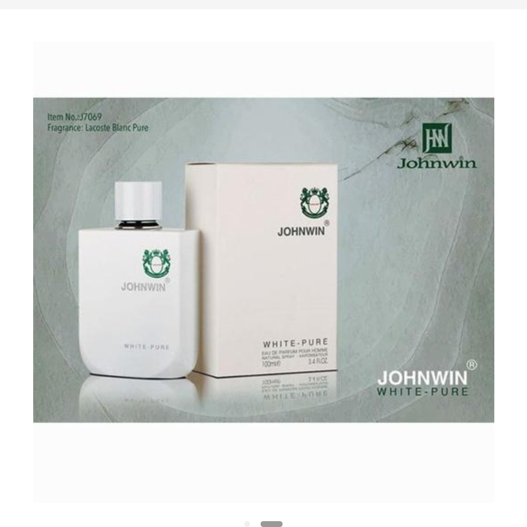 عطر ادکلن مردانه لاگوست سفید جانوین وایت پیور (Johnwin - Jackwins Lacoste L1212 Blanc) حجم 100 میل