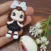 پیکسل خمیری فانتزی مشکی پاپیون دخترانه نشکن گیفت هدیه اکسسوری مو مناسب مگنت گیره مو