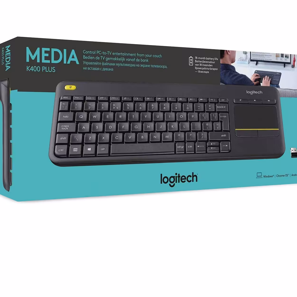 کیبورد بی سیم لاجیتک مدل K400 Plus