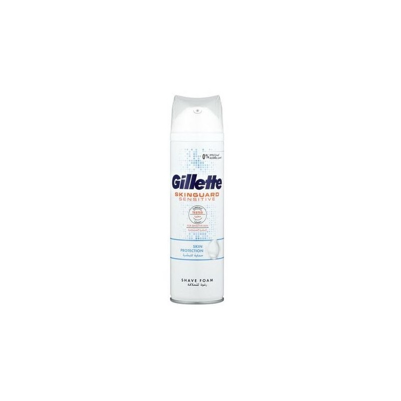 فوم اصلاح صورت مردانه مدل skinguard sensitive ژیلت 200 میل