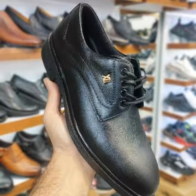 کفش مردانه بندی پشت چرم