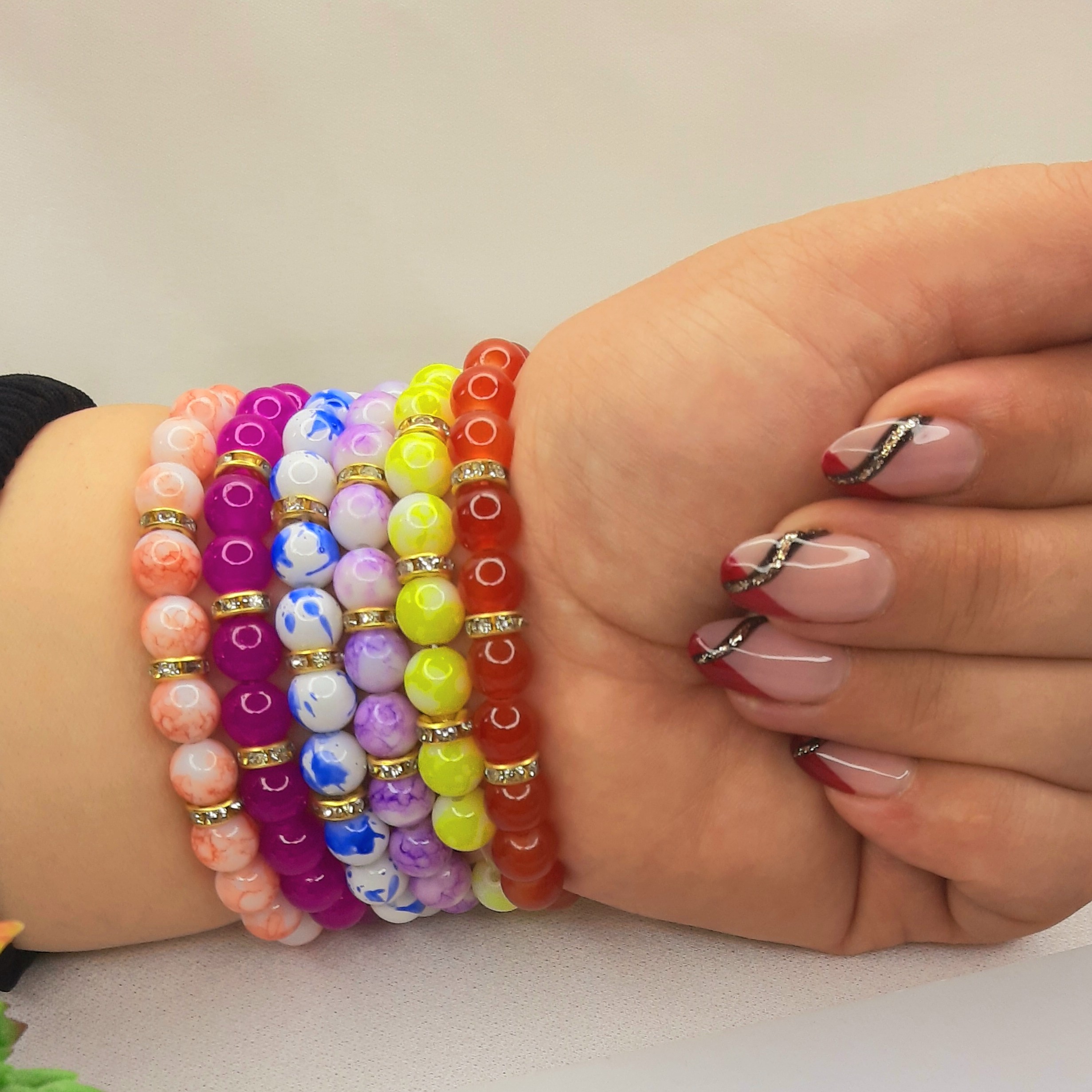 دستبند رنگی رینگ دار