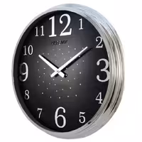 ساعت دیواری آرتمیس مدل 2000 سیلور (نقره ای) صفحه مشکی