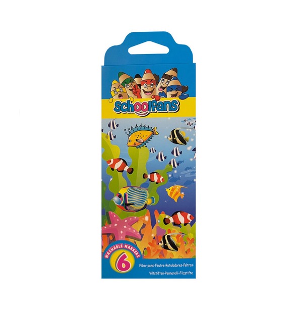 ماژيک نقاشی سر پهن 6 رنگ اسکول فنس Junior