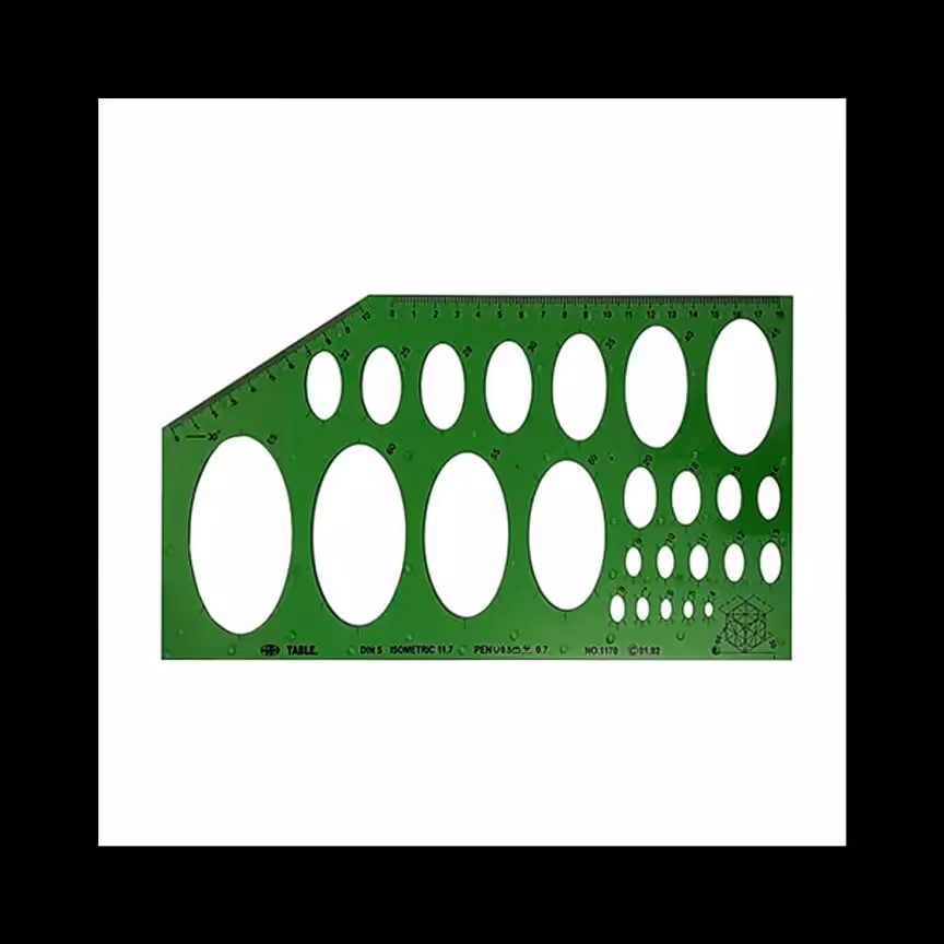 شابلون بیضی ایزومتریک TABLE بسته  24 عددی 