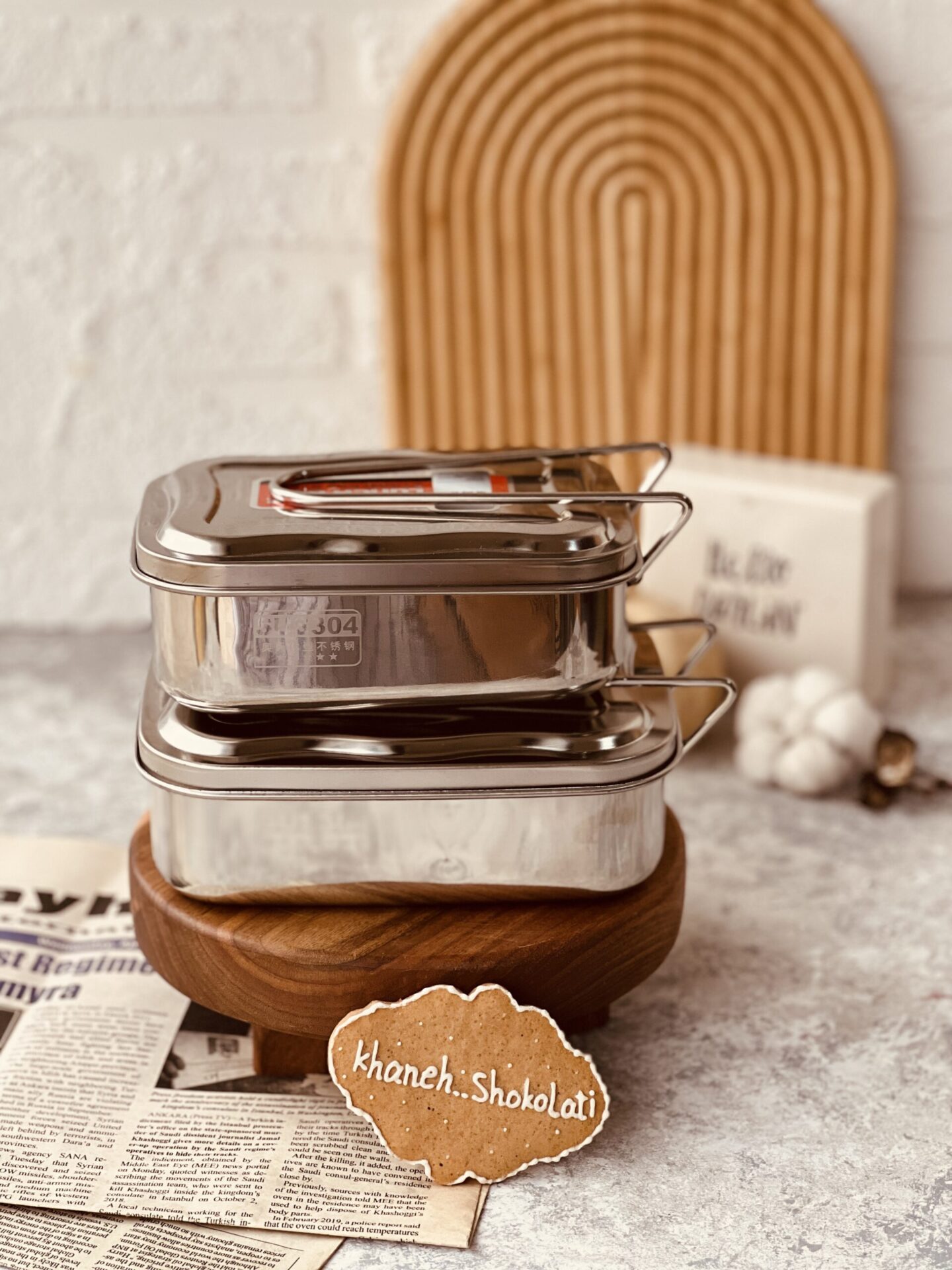 ظرف غذا استیل 304 مستطیل کد113