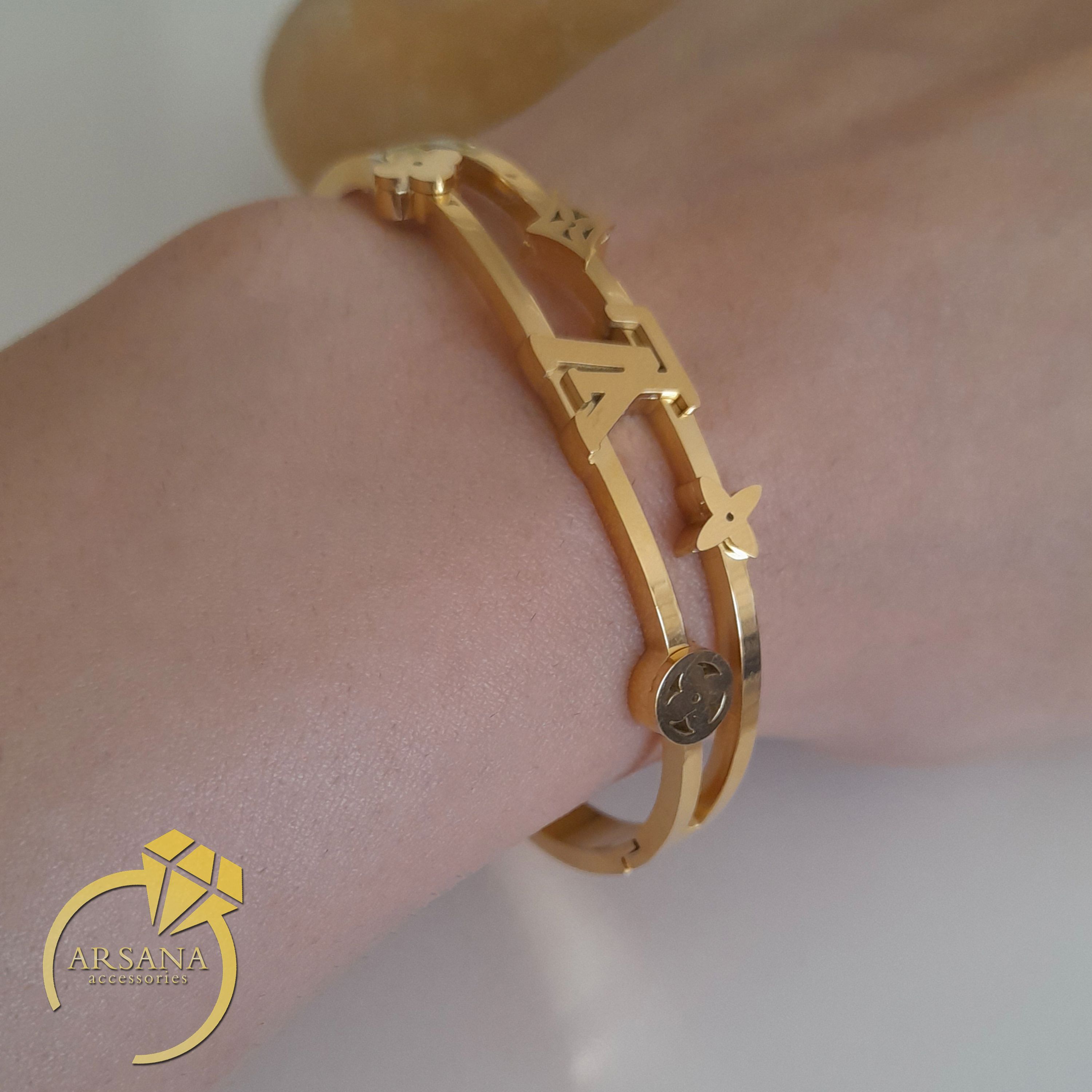 دستبند بنگل لویی ویتون النگویی استیل - رنگ ثابت