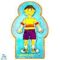 پازل چوبی آشنایی با اندام بدن دهکده 6 تکه | PARTS OF BODY