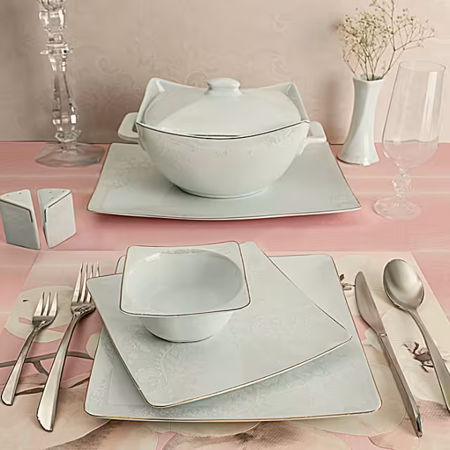 سرویس چینی 30 پارچه پردیس کاشان ونوس طرح نیروانا