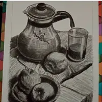 طراحی با زغال روی مقوا اشتنباخ سایزA3(30در40)بدون قاپ