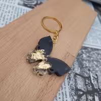 جاکلیدی مدل پروانه رزینی ورق طلا ( جاسوییچی )