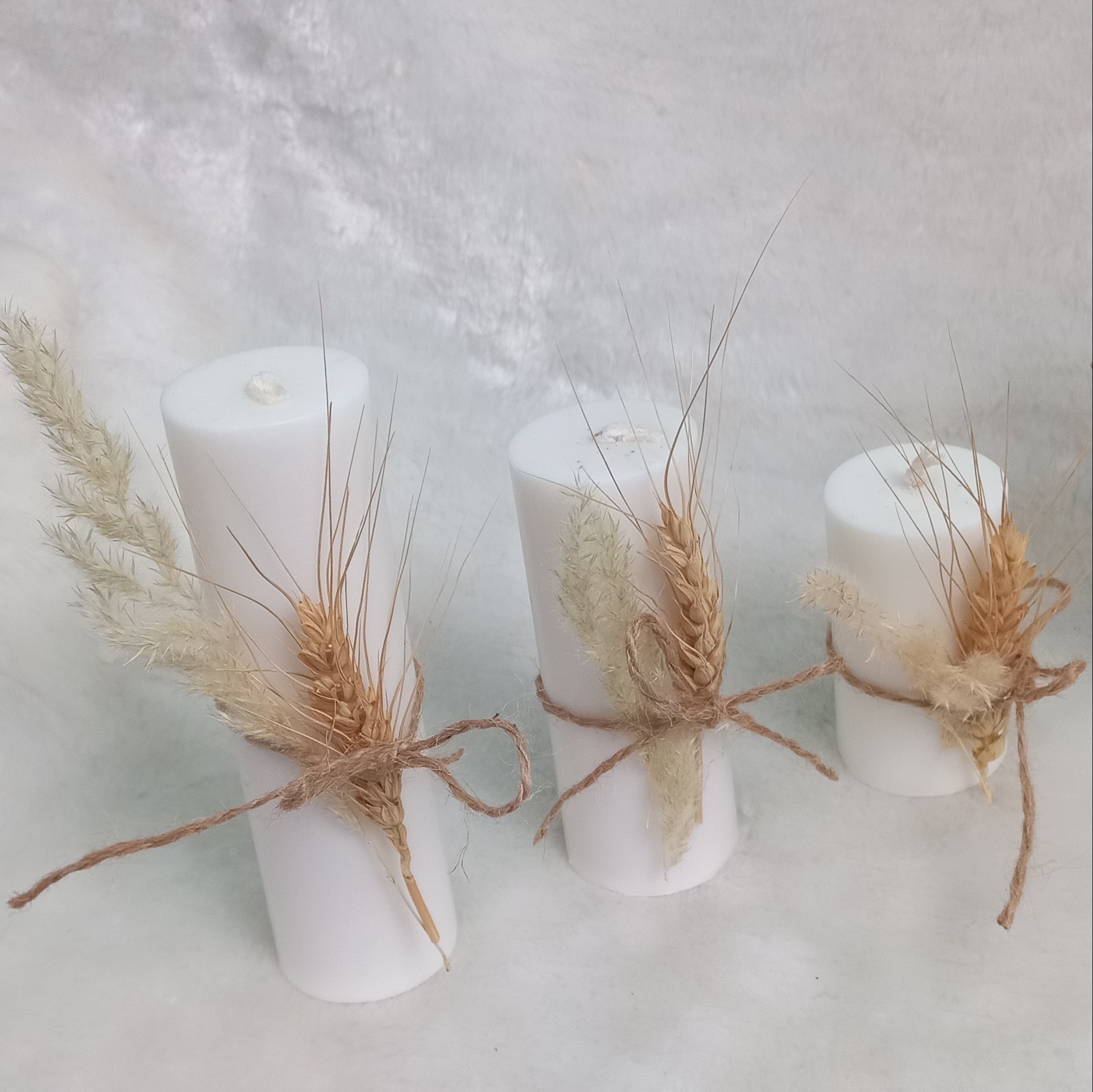 شمع استوانه سه سایز  قطر 4